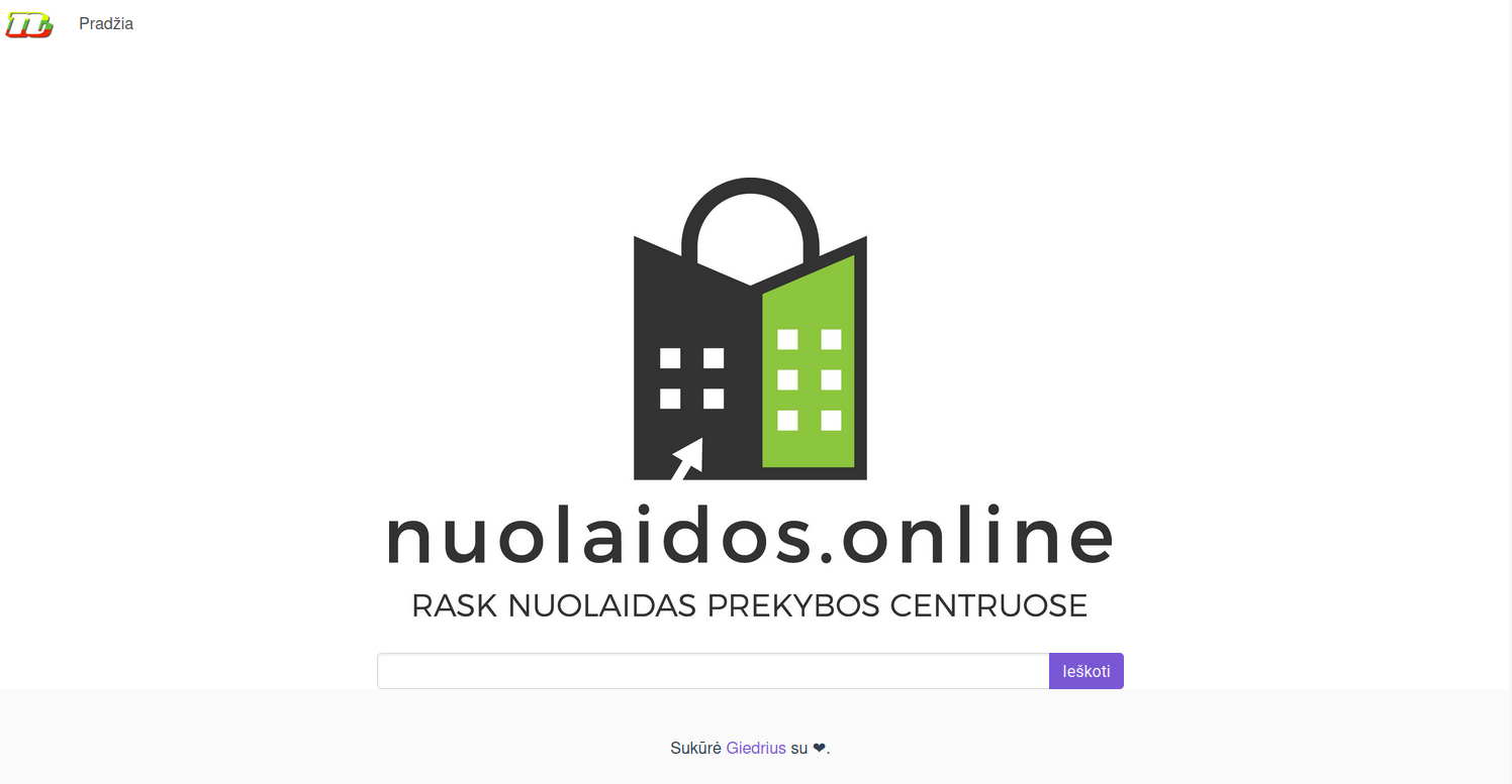 The main page